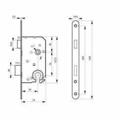 THIRARD - Boitier De Serrure Magnétique Encastrable à Cylindre Pour Porte Intérieure à Sécuriser, Axe 50mm, Bouts Ronds -THIRARD Soldes 29700727 3