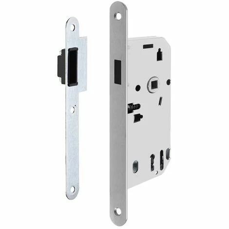 THIRARD - Serrure Magnétique Encastrable Pour Porte Intérieure, Axe 50mm, Bouts Ronds, Fer Satiné 3 THIRARD - Serrure Magnétique Encastrable Pour Porte Intérieure, Axe 50mm, Bouts Ronds, Fer Satiné