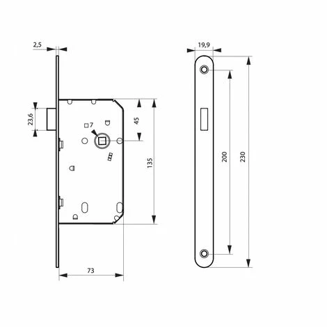 THIRARD - Serrure Magnétique Encastrable Pour Porte Intérieure, Axe 50mm, Bouts Ronds, Fer Satiné 4 THIRARD - Serrure Magnétique Encastrable Pour Porte Intérieure, Axe 50mm, Bouts Ronds, Fer Satiné – Image 2