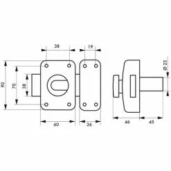 THIRARD - Verrou à Bouton Apache Pour Porte D'entrée, Cylindre 45mm, Acier, 3 Clés, époxy Blanc -THIRARD Soldes 29700744 2