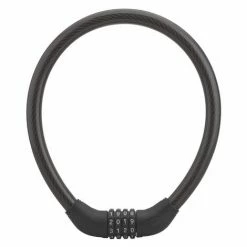 THIRARD - Antivol à Combinaison Twisty, 4 Chiffres, Câble Acier, Vélo, 18mmx0.6m, Noir