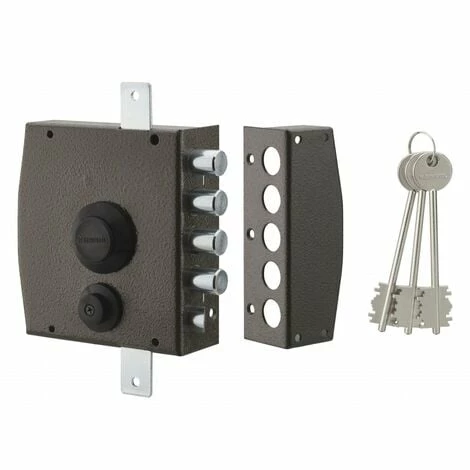THIRARD - Serrure En Applique à Clé Pour Porte D'entrée, 154x140mm, 3 Pts, Droite, 3 Clés 3 THIRARD - Serrure En Applique à Clé Pour Porte D'entrée, 154x140mm, 3 Pts, Droite, 3 Clés