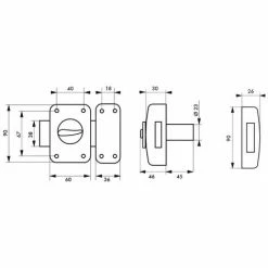 THIRARD - Verrou à Bouton Corvette Pour Porte D'entrée, Cylindre 45mm, Acier, 3 Clés, époxy Noir -THIRARD Soldes 29700754 2