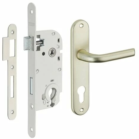 THIRARD - Serrure Encastrable à Cylindre + Poignées Leto, Axe 40mm, Bouts Ronds, Blanc, 3 Clés 3 THIRARD - Serrure Encastrable à Cylindre + Poignées Leto, Axe 40mm, Bouts Ronds, Blanc, 3 Clés