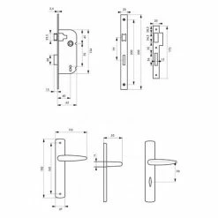 THIRARD - Garniture Serrure Encastrable à Clé + Ensemble Poignées Ares, Axe 40mm, Bouts Ronds, Blanc, 1 Clé -THIRARD Soldes 29700758 2