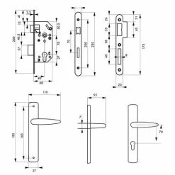 THIRARD - Garniture Serrure Encastrable à Cylindre Monomax + Ensemble Poignées Ares, Axe 40mm, Bouts Ronds, 3 Clés 7 THIRARD - Garniture Serrure Encastrable à Cylindre Monomax + Ensemble Poignées Ares, Axe 40mm, Bouts Ronds, 3 Clés -THIRARD Soldes 29700760 2