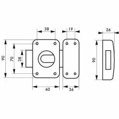 THIRARD - Verrou à Bouton Apache Pour Porte Intérieure, Acier, époxy Or -THIRARD Soldes 29700762 2