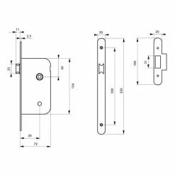 THIRARD - Serrure Encastrable Pour Porte Intérieure, Axe 50mm, Bouts Ronds, Blanc -THIRARD Soldes 29700785 2