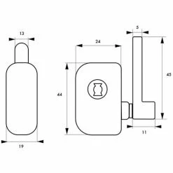 THIRARD - Loqueteau De Fenêtre Ou Porte, à Clé, Laqué Blanc -THIRARD Soldes 29700810 2