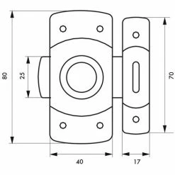 THIRARD - Verrou Pour Porte D'ameublement, 40mm, Laiton Chromé -THIRARD Soldes 29700818 3