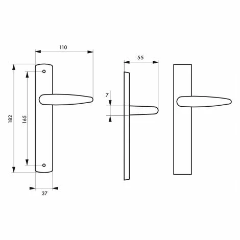 Poignée De Porte Ares Chromée, E165, à Bec De Cane BB2 THIRARD 4 Poignée De Porte Ares Chromée, E165, à Bec De Cane BB2 THIRARD – Image 2