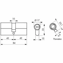 THIRARD - Cylindre De Serrure Double Entrée Federal S, 40x40mm, Nickel, Anti-arrachement, Anti-perçage, 5 Clés -THIRARD Soldes 30188166 2