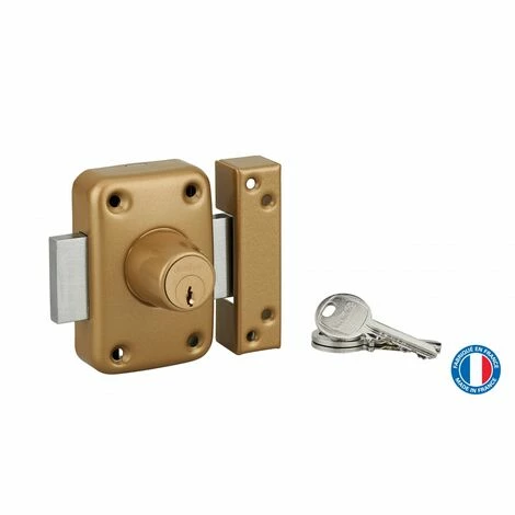 THIRARD - Verrou Double Entrée Apache Pour Huisserie Métallique, Cylindre 45mm, Acier, 3 Clés, époxy Or 5 THIRARD - Verrou Double Entrée Apache Pour Huisserie Métallique, Cylindre 45mm, Acier, 3 Clés, époxy Or – Image 3