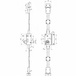 THIRARD - Serrure En Applique Targa à Fouillot Pour Porte D'entrée, Droite, 3 Pts, Transit2 Ø23mm, Axe 45mm, Or, 4 Clés -THIRARD Soldes 30329487 2