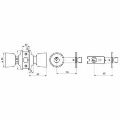 THIRARD - Serrure Horizontale Tubulaire En Applique à Condamnation Pour Porte D'entrée, Axe Réglable, Doré, 3 Clés 5 THIRARD - Serrure Horizontale Tubulaire En Applique à Condamnation Pour Porte D'entrée, Axe Réglable, Doré, 3 Clés -THIRARD Soldes 30441568 2