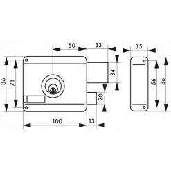 THIRARD - Serrure Horizontale En Applique Double Entrée à Tirage Pour Porte D'entrée, Droite, 100x86mm, Axe 50mm, Marron, 3 Clés 5 THIRARD - Serrure Horizontale En Applique Double Entrée à Tirage Pour Porte D'entrée, Droite, 100x86mm, Axe 50mm, Marron, 3 Clés -THIRARD Soldes 30441619 2