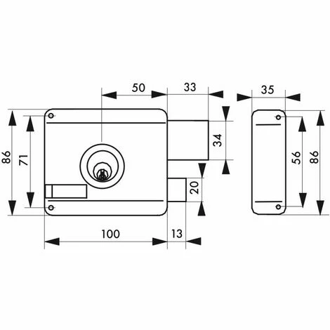 THIRARD - Serrure Horizontale En Applique Double Entrée à Tirage Pour Porte D'entrée, Droite, 100x86mm, Axe 50mm, Marron, 3 Clés 4 THIRARD - Serrure Horizontale En Applique Double Entrée à Tirage Pour Porte D'entrée, Droite, 100x86mm, Axe 50mm, Marron, 3 Clés – Image 2