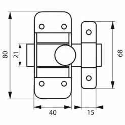 THIRARD - Targette, Acier, Pêne Ø 6.5mm, Zingué -THIRARD Soldes 30441623 2
