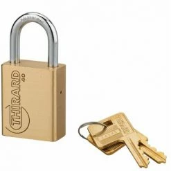 THIRARD - Cadenas à Clé Raid Aventure, Extérieur, 40mm, Laiton, 2 Clés