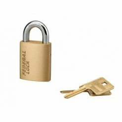 THIRARD - Cadenas à Clé Fédéral Lock 510, Laiton, Chantier, Anse Acier, 40mm, 2 Clés