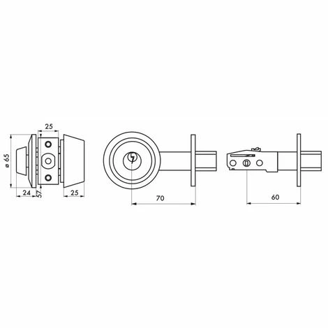 THIRARD - Serrure Horizontale Tubulaire En Applique à Bouton Pour Porte D'entrée, Axe Réglable, Doré, 3 Clés 5 THIRARD - Serrure Horizontale Tubulaire En Applique à Bouton Pour Porte D'entrée, Axe Réglable, Doré, 3 Clés – Image 3