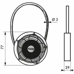 THIRARD - Cadenas à Clé Roller, Multifonction, Cable Inox, 2 Clés -THIRARD Soldes 30441816 4