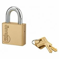 THIRARD - Cadenas à Clé Raid Aventure, Extérieur, 50mm, Laiton, 2 Clés