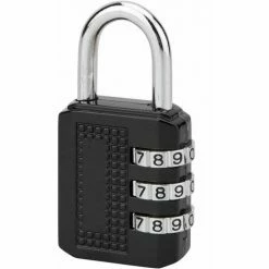 THIRARD - Cadenas à Code Compact 03, Bagage, 3 Chiffres, Anse Acier, 31mm, Noir