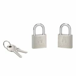 THIRARD - Lot De 2 Cadenas à Clé Love, Laiton, Intérieur, Anse Acier, 30mm, Toi/moi, 2 Clés/cadenas