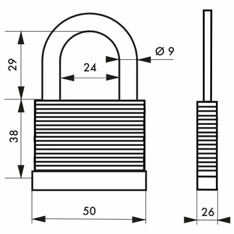 THIRARD - Cadenas à Clé Slice, Acier, Intérieur, Anse Acier, 50mm, 2 Clés 4 THIRARD - Cadenas à Clé Slice, Acier, Intérieur, Anse Acier, 50mm, 2 Clés – Image 2