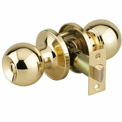 THIRARD - Serrure Horizontale Tubulaire En Applique à Condamnation Pour Salle De Bain Et Toilette, Axe Réglable, Doré 3 THIRARD - Serrure Horizontale Tubulaire En Applique à Condamnation Pour Salle De Bain Et Toilette, Axe Réglable, Doré