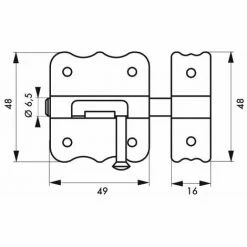 THIRARD - Targette, Acier, Pêne Plat 21mm, Zingué -THIRARD Soldes 30442470 2