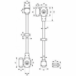 THIRARD - Lot 2 Verrous Double Entrée Mirage 6 Pour Porte D'entrée, Cyl. 45mm, Tringles 4 Pts En Acier, Gauche, 3 Clés, Bronze -THIRARD Soldes 30553975 2