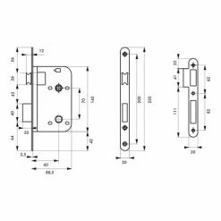 THIRARD - Serrure Encastrable à Condamnation Pour Salle De Bain Et Toilette, Axe 60mm, Bouts Ronds, Laiton Poli Verni 6 THIRARD - Serrure Encastrable à Condamnation Pour Salle De Bain Et Toilette, Axe 60mm, Bouts Ronds, Laiton Poli Verni -THIRARD Soldes 30938742 2
