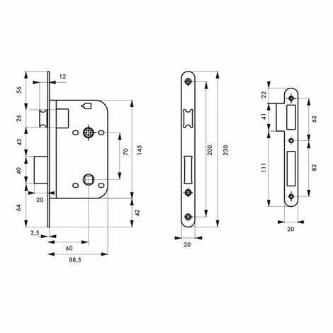 THIRARD - Serrure Encastrable à Condamnation Pour Salle De Bain Et Toilette, Axe 60mm, Bouts Ronds, Laiton Poli Verni 4 THIRARD - Serrure Encastrable à Condamnation Pour Salle De Bain Et Toilette, Axe 60mm, Bouts Ronds, Laiton Poli Verni – Image 2