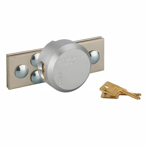 THIRARD - Porte-cadenas Et Cadenas, Acier, Protection Renforcée Pour Fermeture, Cadenas Ø73mm, Zingué, 2 Clés 3 THIRARD - Porte-cadenas Et Cadenas, Acier, Protection Renforcée Pour Fermeture, Cadenas Ø73mm, Zingué, 2 Clés