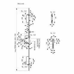 THIRARD - Boîtier 5 Pts Nf Qc à 2 X 2 Pênes Ronds Têtère 2040 X 18 Mm 7 Mm -THIRARD Soldes 31653178 2