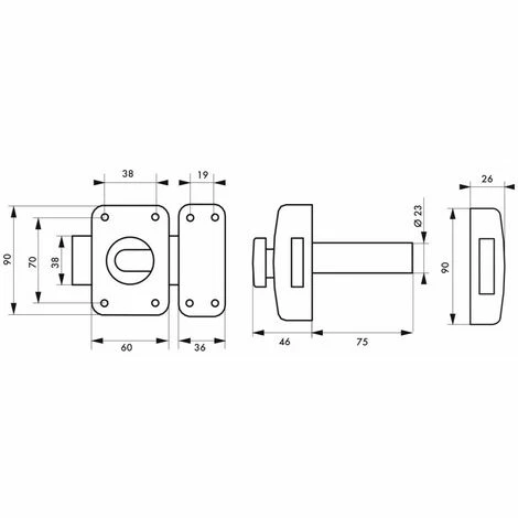 THIRARD - Verrou Pour Porte D'entrée Transit 2 à Bouton Et Cylindre 75 Mm 4 THIRARD - Verrou Pour Porte D'entrée Transit 2 à Bouton Et Cylindre 75 Mm – Image 2