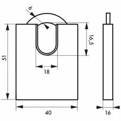 THIRARD - Cadenas à Clé MACH 3 Ap 40 Mm 5 THIRARD - Cadenas à Clé MACH 3 Ap 40 Mm -THIRARD Soldes 31653206 2
