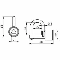 THIRARD - Cadenas D'artillerie Talon Droit Anse Laiton Triangle 9 Mm -THIRARD Soldes 31653212 2