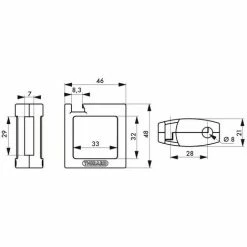 THIRARD - Ensemble Coque Abs Av + Ar Bleue Pour Cadenas M3 - 40 Mm -THIRARD Soldes 31653220 3