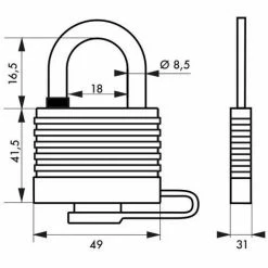 THIRARD - Cadenas à Clé BUMPER 45 Mm Rouge -THIRARD Soldes 31653338 3