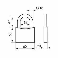 THIRARD - Cadenas à Clé INOX 60 Mm 7 THIRARD - Cadenas à Clé INOX 60 Mm -THIRARD Soldes 31653355 3