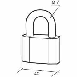 THIRARD - Cadenas à Clé OCTO 40mm Anse Acier 3 Clés -THIRARD Soldes 31653356 3
