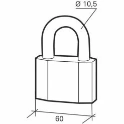 THIRARD - Cadenas à Clé OCTO 60mm Anse Acier 3 Clés -THIRARD Soldes 31653358 3