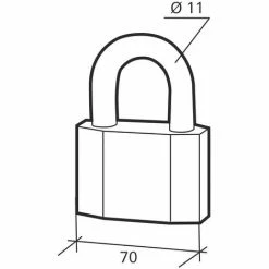 THIRARD - Cadenas à Clé OCTO 70mm Anse Acier 3 Clés -THIRARD Soldes 31653359 3