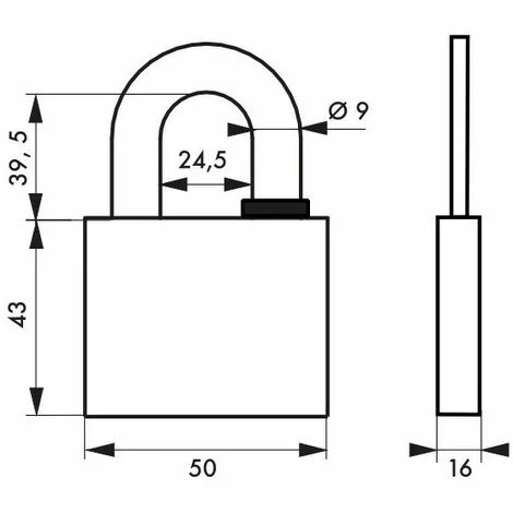 THIRARD - Cadenas à Clé REVERSO 50 Mm 4 Clés Réversibles 4 THIRARD - Cadenas à Clé REVERSO 50 Mm 4 Clés Réversibles – Image 2