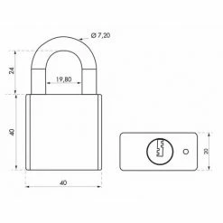 THIRARD - Cadenas à Clé RINOX 40mm Anse Inox 4 Clés -THIRARD Soldes 31653369 3