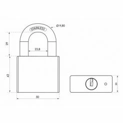 THIRARD - Cadenas à Clé RINOX 50mm Anse Inox 4 Clés -THIRARD Soldes 31653370 3