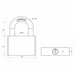 THIRARD - Cadenas à Clé RINOX 70mm Anse Inox 4 Clés -THIRARD Soldes 31653372 3